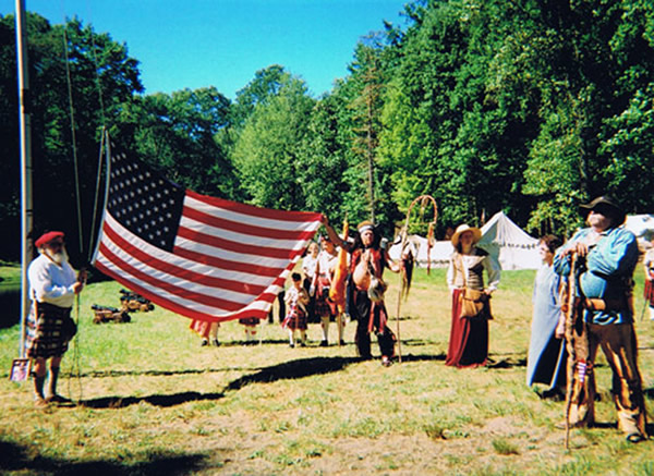 Flag Raising At Great Trail